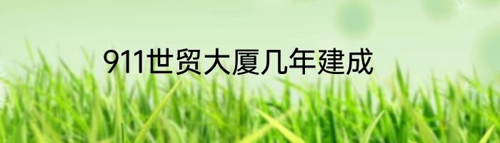 911世贸大厦几年建成