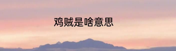 鸡贼是啥意思