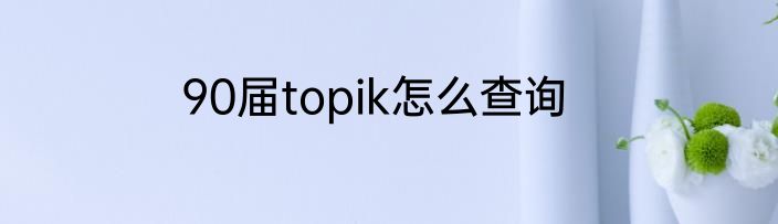 90届topik怎么查询