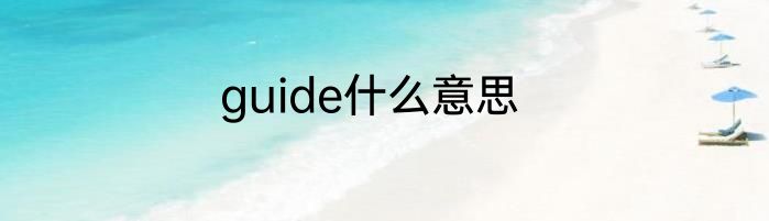 guide什么意思