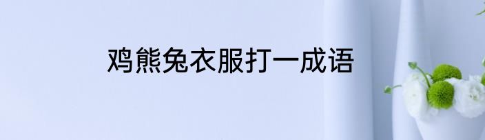 鸡熊兔衣服打一成语