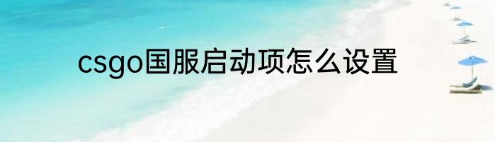 csgo国服启动项怎么设置