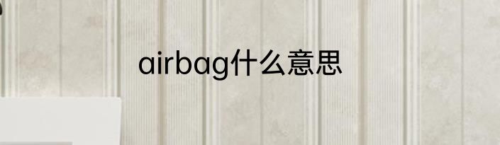 airbag什么意思