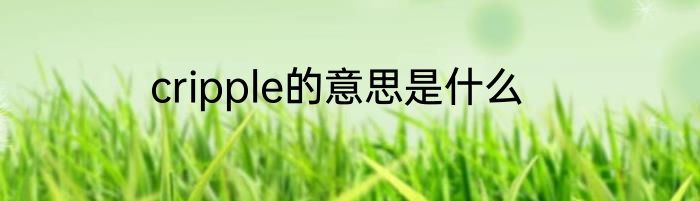 cripple的意思是什么
