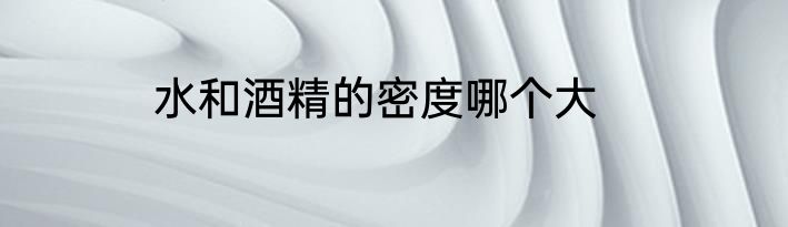 水和酒精的密度哪个大