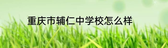 重庆市辅仁中学校怎么样