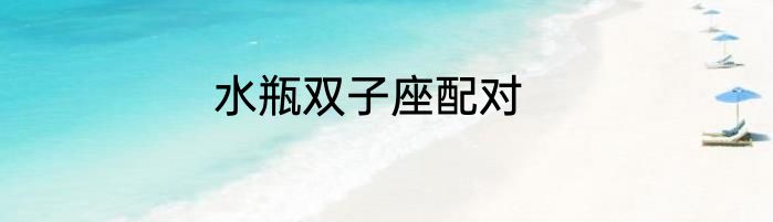 水瓶双子座配对