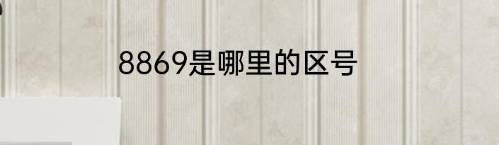 8869是哪里的区号