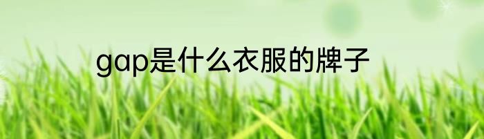 gap是什么衣服的牌子