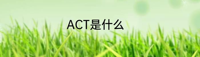 ACT是什么
