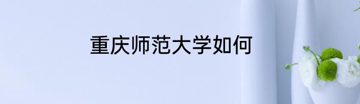 重庆师范大学如何