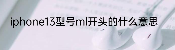 iphone13型号ml开头的什么意思