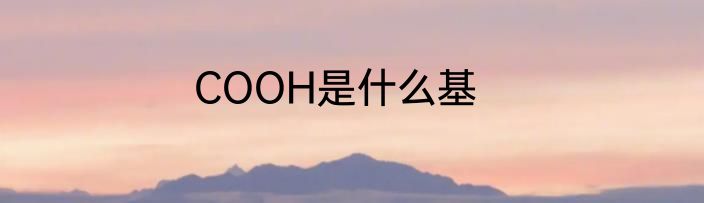 COOH是什么基