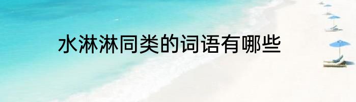 水淋淋同类的词语有哪些
