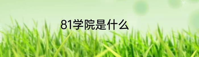 81学院是什么
