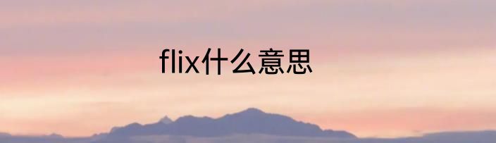 flix什么意思