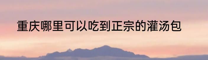 重庆哪里可以吃到正宗的灌汤包