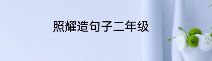 照耀造句子二年级