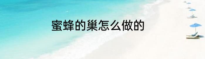 蜜蜂的巢怎么做的