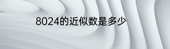 8024的近似数是多少