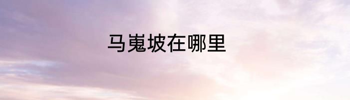 马嵬坡在哪里