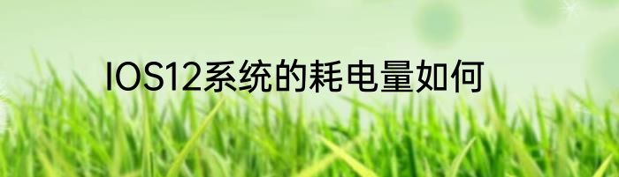 IOS12系统的耗电量如何
