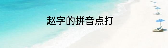 赵字的拼音点打