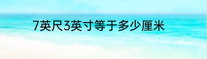 7英尺3英寸等于多少厘米