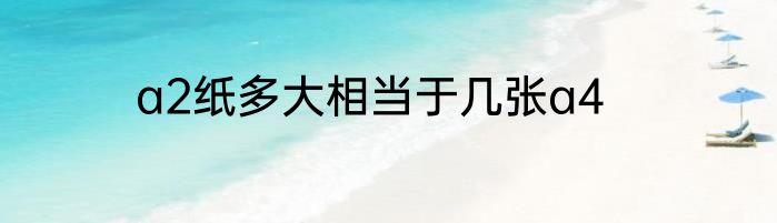 a2纸多大相当于几张a4