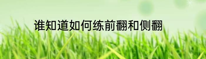 谁知道如何练前翻和侧翻