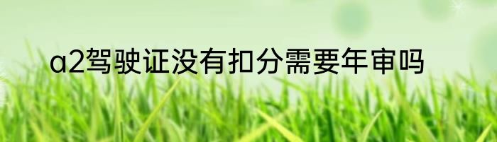 a2驾驶证没有扣分需要年审吗