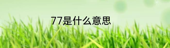 77是什么意思