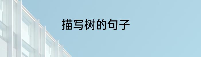 描写树的句子
