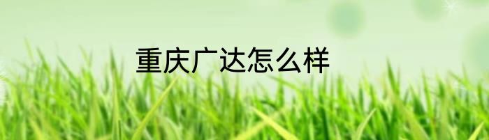 重庆广达怎么样