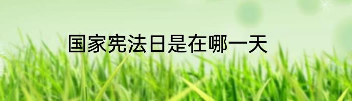 国家宪法日是在哪一天