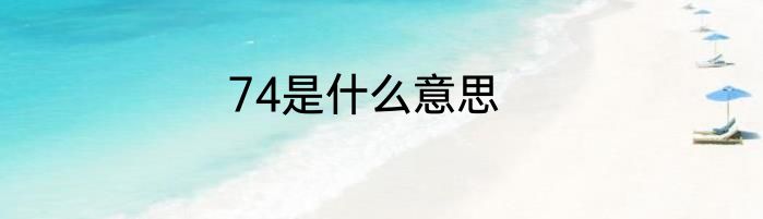 74是什么意思