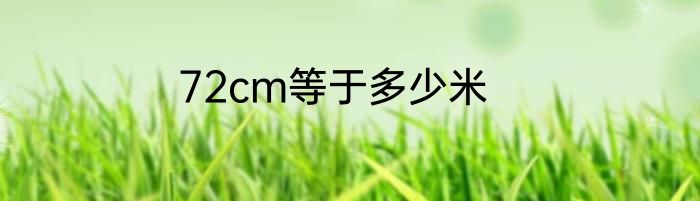 72cm等于多少米