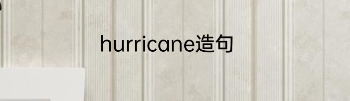 hurricane造句