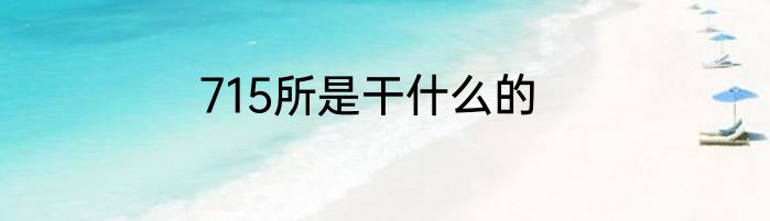 715所是干什么的