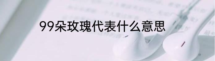 99朵玫瑰代表什么意思