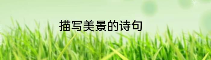 描写美景的诗句