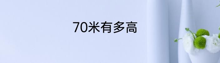 70米有多高