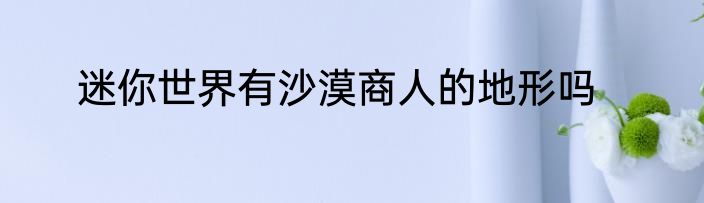 迷你世界有沙漠商人的地形吗