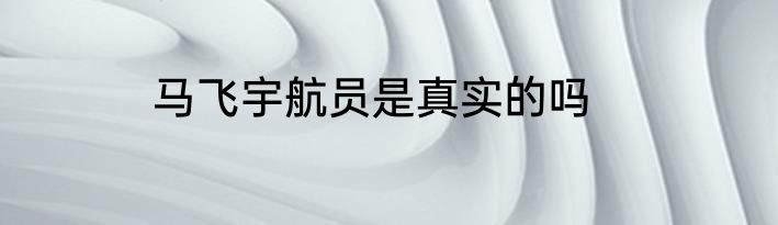 马飞宇航员是真实的吗