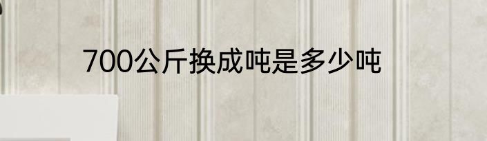 700公斤换成吨是多少吨
