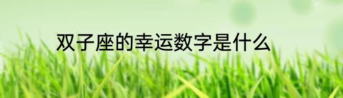 双子座的幸运数字是什么