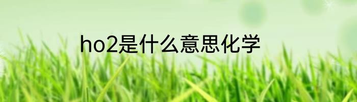 ho2是什么意思化学