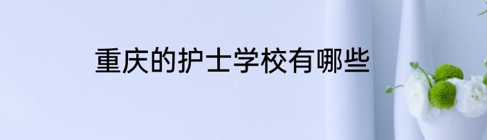 重庆的护士学校有哪些