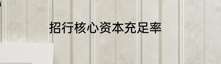 招行核心资本充足率