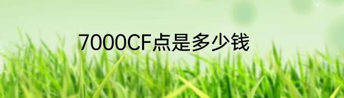 7000CF点是多少钱